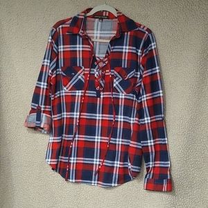 Always Indigo long sleeve blouse